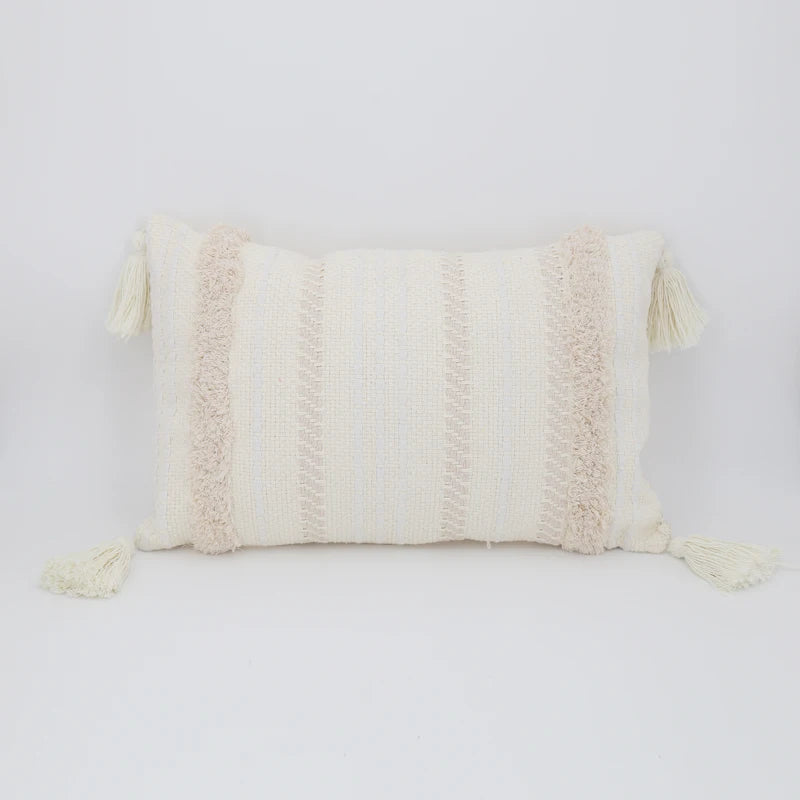 Handwoven Plush Velvet Tassel Cushion Cover – Designer 45x45cm Pillowcase for Luxe Interiors & Sophisticated Comfort