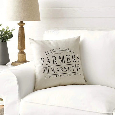 Cushion Cover Autumn Decor – 45x45 cm Farmhouse Throw Pillowcase for Living Room & More