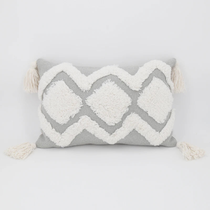 Handwoven Plush Velvet Tassel Cushion Cover – Designer 45x45cm Pillowcase for Luxe Interiors & Sophisticated Comfort