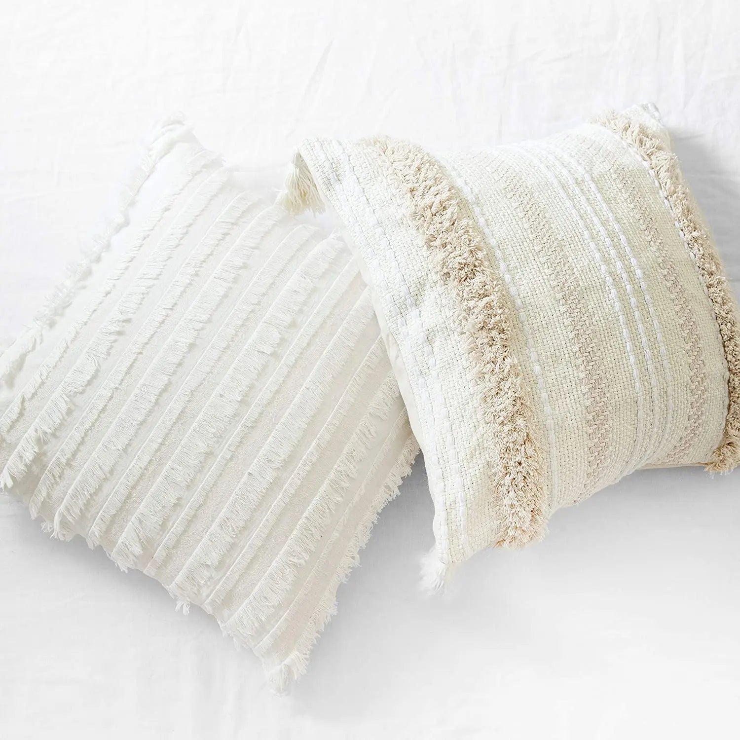 Designer Tassel Cushion Cover – Handwoven Plush 45x45cm Pillowcase for Luxe Interiors & Exclusive Spaces