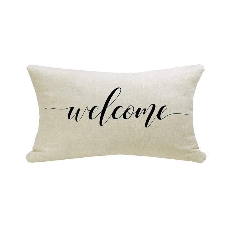 Cushion Cover Autumn Decor – 45x45 cm Farmhouse Throw Pillowcase for Living Room & More