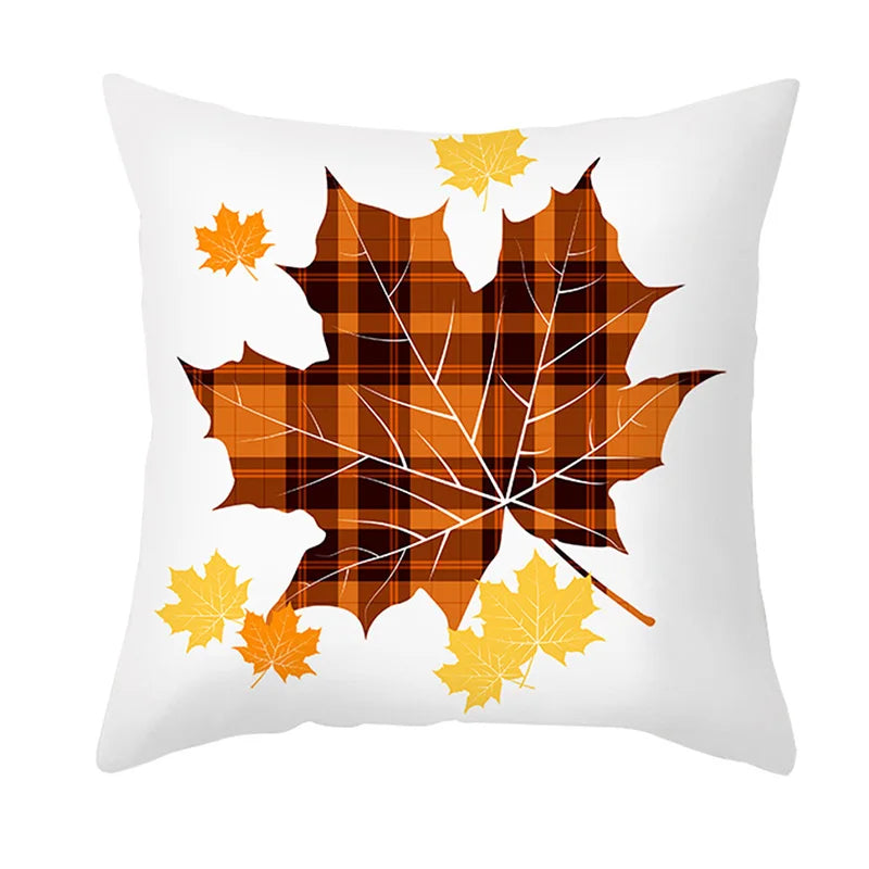 Cushion Cover Autumn Decoration – 45x45 cm Outdoor Farmhouse Throw Pillow for Sofa & Housewarming Gift