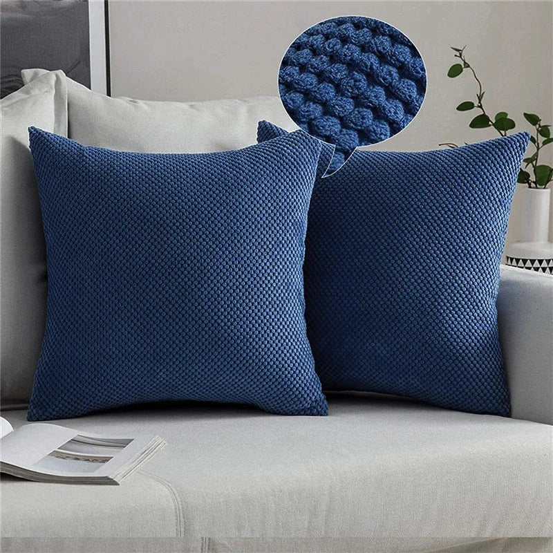 Soft Corduroy Cushion Cover – 45x45 cm Solid Pillow Case for Sofa, Couch & Home Decor