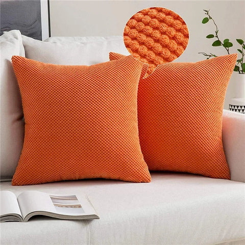 Soft Corduroy Cushion Cover – 45x45 cm Solid Pillow Case for Sofa, Couch & Home Decor