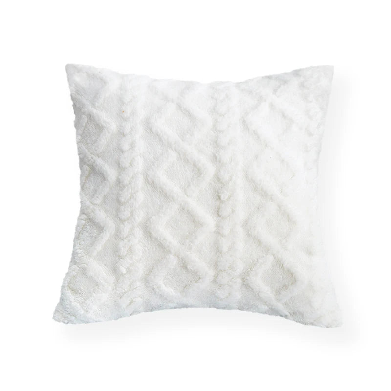 Elegant Velvet Geometric Cushion Cover – 45x45cm Plush Accent for Luxe Living Spaces