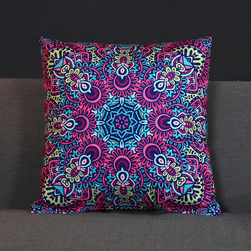 Retro Ethnic Paisley Cushion Cover – 45x45cm Decorative Pillow Case for Home, Car & Office