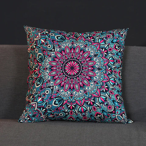 Retro Ethnic Paisley Cushion Cover – 45x45cm Decorative Pillow Case for Home, Car & Office