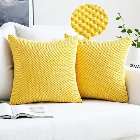 Soft Corduroy Cushion Cover – 45x45 cm Solid Pillow Case for Sofa, Couch & Home Decor