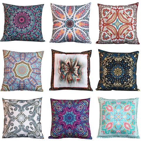 Retro Ethnic Paisley Cushion Cover – 45x45cm Decorative Pillow Case for Home, Car & Office