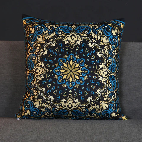 Retro Ethnic Paisley Cushion Cover – 45x45cm Decorative Pillow Case for Home, Car & Office