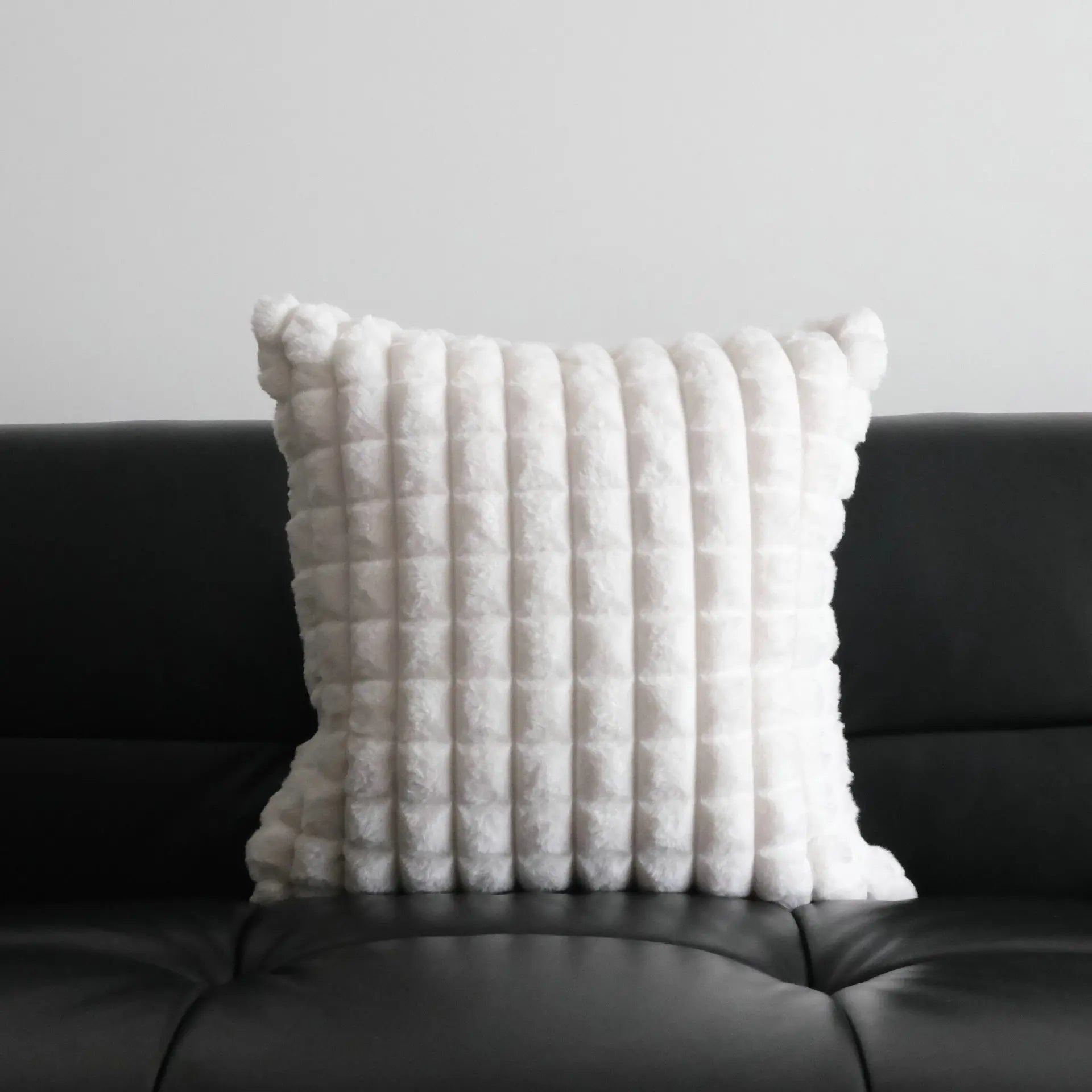 Cushion Cover Pillowcase 45x45cm For Living Room Sofa Bedroom Plush Decorative Home White Plaid Super Soft Pillowcase