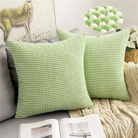 Soft Corduroy Cushion Cover – 45x45 cm Solid Pillow Case for Sofa, Couch & Home Decor