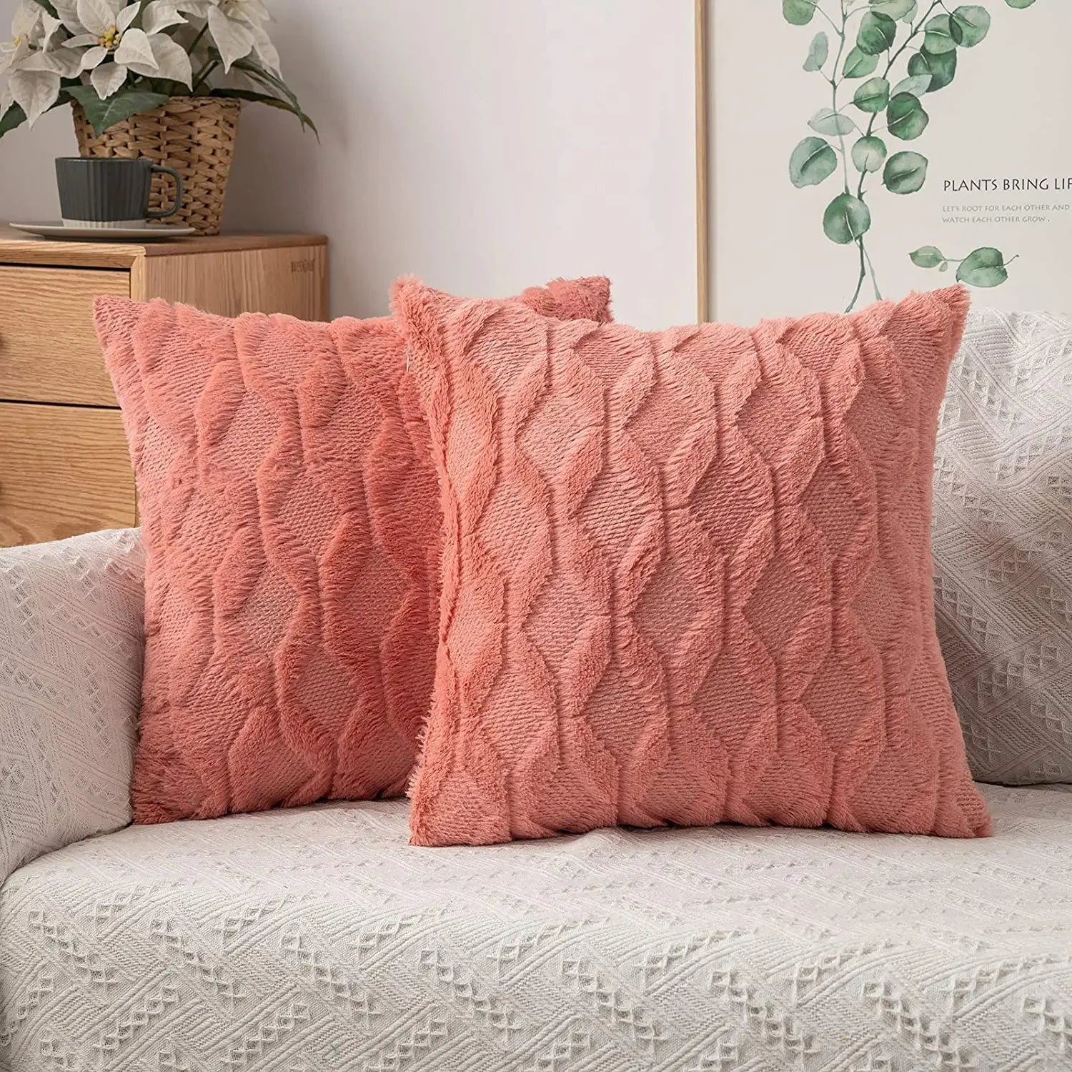 Soft Corduroy Cushion Cover – 30x50cm 45x45cm Plush Home Decorative Pillow Case for Living Room Decor