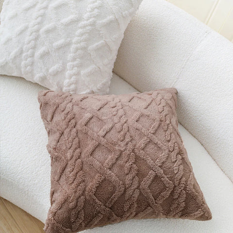 Elegant Velvet Geometric Cushion Cover – 45x45cm Plush Accent for Luxe Living Spaces