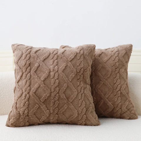 Elegant Velvet Geometric Cushion Cover – 45x45cm Plush Accent for Luxe Living Spaces